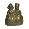 Antique Bronze Table Bell with Dutch Couple