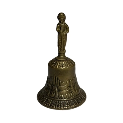 Brass Soldier and Dog Table Bell