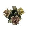 Capodimonte Porcelain Rose Candlestick