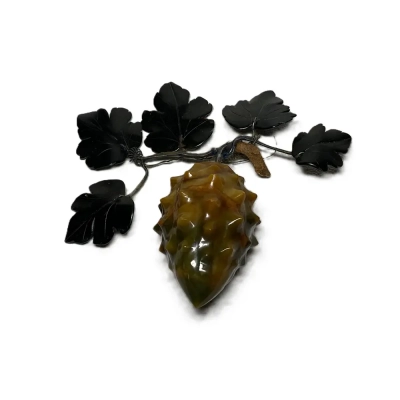 Carved Agate Pine Cone