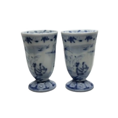 Chinese Blue And White Porcelain Egg Cups