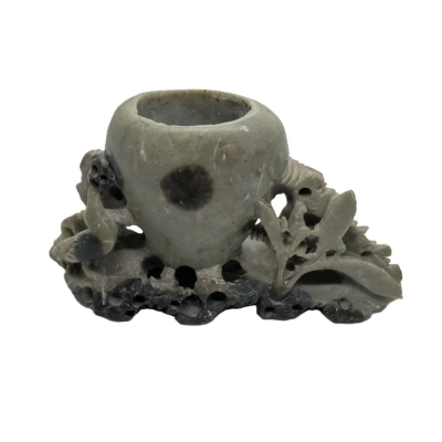 Hand-Carved Chinese Soapstone Ink Well