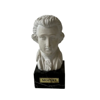 Mozart Bust On Marble Base