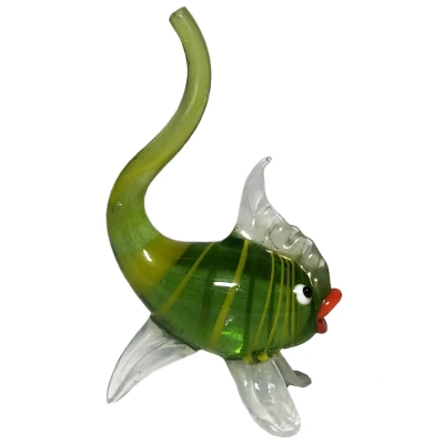 Whimsical Glass Fish Figurine
