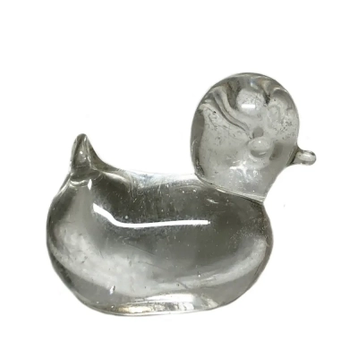 Clear Glass Duckling Figurine