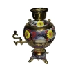 Traditional Russian Hand-Painted Floral Samovar