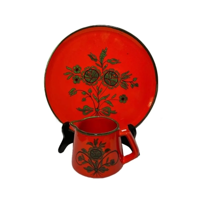 Anoushka Zell Ceramic Milk Jug And Plate