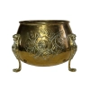 Antique Belgian Dinanderie Brass Planter by A. Raulin