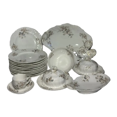 Biedermeier-Era Haas & Czjzek 18-Piece Dinner Service