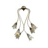 Mid-Century Brass Lily Chandelier