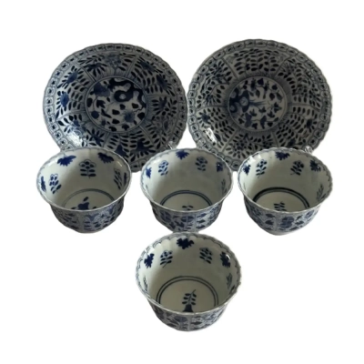 Ming Dynasty Blue White Tea Set
