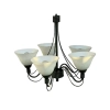 Modern Gothic Chandelier With Frosted Glass Shades
