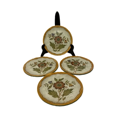 Set Of 4 Vintage Gouda Pottery Coasters