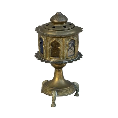 Vintage Moroccan Brass Table Lamp