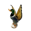 Handblown Iridescent Glass Mallard Duck Sculpture